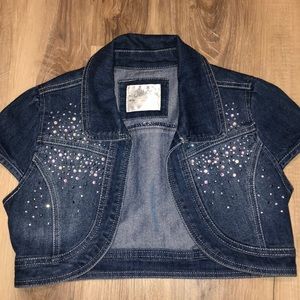Girls sparkle jean jacket